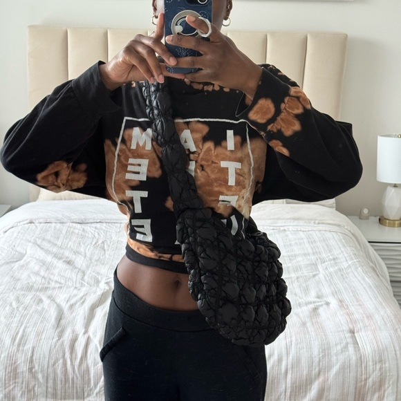 Black Crossbody Shoulder Bag Adjustable Strap - Picture 1 of 12